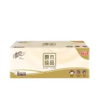 清风原木纯品硬盒抽纸B338C3N 双层200抽 2盒装