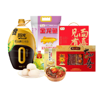 金龙鱼 粮油腊味面食组合 食品礼盒G款 5L+6kg+2004g 300档