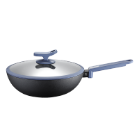 德世朗DP907-W30蓝鲨pro系列不粘炒锅铝合30cm