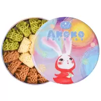 AKOKO经典小花曲奇280g/盒 经典三拼(原味+咖啡味+抹茶味)