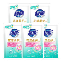超能花漾柔护洗衣液 天然温和持久留香蔷薇机洗组合 500g袋装*5袋