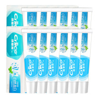 纳爱斯自然盐白牙膏200g天然盐自然白口感微咸皓爽薄荷香型 120克*12支