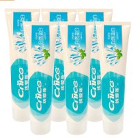 纳爱斯自然盐白牙膏200g天然盐自然白口感微咸皓爽薄荷香型 120克*6