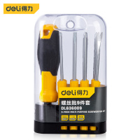 螺丝刀套装 得力 DL636009 综合螺丝刀套装 9件