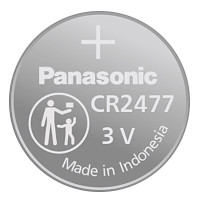 Panasonic松下 CR2477 进口纽扣电池电子3V适用电饭煲锅电子钟对讲机定位卡仪器仪表 单粒装