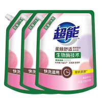超能 柔顺舒适洗衣液 深层洁净持久留香高效去污渍护衣护色898g*3袋