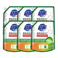 超能洗衣液鲜艳亮丽袋装 1kg*6 家用家庭装鲜艳亮丽低泡易漂薰衣草香持久留香