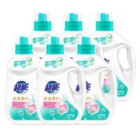 超能洗衣液 实惠家庭装持久留香去渍护衣护色 花漾柔护1kg*6瓶