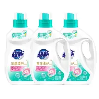 超能洗衣液 实惠家庭装持久留香去渍护衣护色 花漾柔护1kg*3瓶