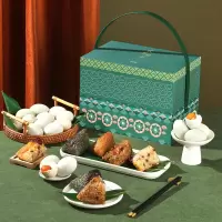 悠享时(YOTIME) 端午节粽子礼盒咸海鸭蛋 高端礼品端午礼物嘉兴肉粽子 送礼佳品 悦彩锦盒礼盒