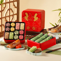 悠享时(YOTIME)端午高端粽子礼盒 肉粽水晶粽 绿豆糕点心礼盒端午节礼品团购定制 端午糕粽双层锦礼