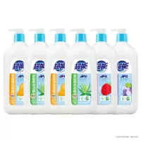 超能洗洁精APG食品级用大瓶装 家用厨房去油污组合装 1.1kg*6瓶(四款包装随机发)