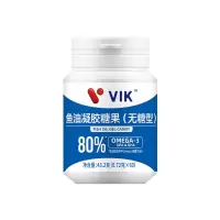 VIK鱼油凝胶60粒*3瓶 80%高纯度omega3鱼油关爱血脂健