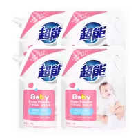 超能婴幼儿天然皂粉洗衣粉宝宝专用手洗机洗家庭装 1Kg*4袋