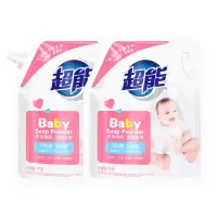 超能婴幼儿天然皂粉洗衣粉宝宝专用手洗机洗家庭装 1Kg*2袋
