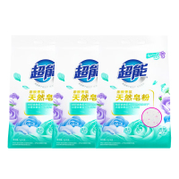 超能亲肤香氛天然皂粉1.6kg*3 宝宝适用 洗护二合一 低泡易漂