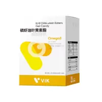 VIK磷虾油叶黄素酯60粒 叶黄素酯 玉米黄质 DHA EPA 眼脑双黄金