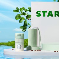 星巴克绿色渐变款桌面杯配杯套套装11149745