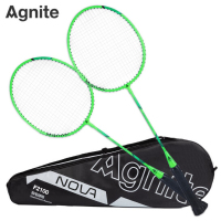 得力 安格耐特F2100铁分体羽毛球拍(2支/付)(绿)(付)