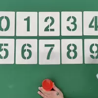 苏宁宜品pvc数字喷漆模板 0-9 数字10cm