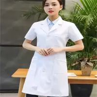 夏装白大褂西装领药店工作制服白色 护士服