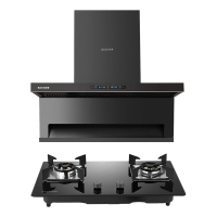 华帝百得烟灶套装油烟机燃气灶具JDC06+AQ12 25立方大吸力烟机 热炫洗 挥手智控 5.0KW大火力液化气