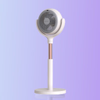 艾美特(AIRMATE)空气电风扇 涡轮换气扇循环对流风扇FA18-RD65 樱花白粉