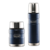 果兹(GUOZI) GZ-B12蓝石保温汤壶套装不锈钢便携旅行居家办公水壶闷烧壶500ml+420ml