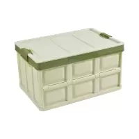 趣游帮 户外露营收纳箱卡扣款可折叠储物箱抹茶绿55L/个 Q510