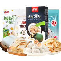 南國(Nanguo) 点心组合 椰子糕200g+椰片60g+椰奶枣100g+薄饼80g组合