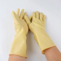 茶花(CHAHUA) 乳胶手套 型号:224002号黄色 5双装