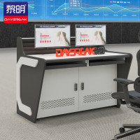 黎明 多媒体监控操作台机房工作台指挥调度台工控台中心视频控制监控桌播音桌讲台2联