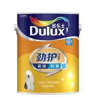 多乐士(Dulux) 劲护无添加竹炭瓷洁抗菌五合一内墙乳胶漆油漆涂料墙面漆A8145 5L