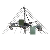 讯光SUPCOM 倒V短波三线式宽带天线天线主体250W 驻波比≤2.0 增益馈线地网12米杆