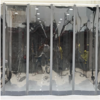 幽 帆 PVC塑料软门帘 磁性软门帘磁吸磁铁透明 空调门帘 灰色2mm有配重 宽370cm 高313cm