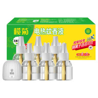 榄菊电蚊香液33ml*6瓶300晚+加热器无香驱蚊电热蚊香液电蚊香驱蚊液 单位:1套