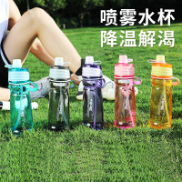 施密特(simita) 随风喷雾杯 塑料杯户外运动水壶降温补水 650ml 随机发货
