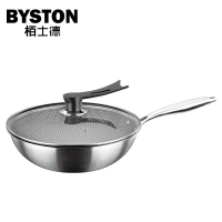栢士德BYSTON铁素体型不锈钢铁素体型不锈钢 劳福斯炒锅32CM BST-097