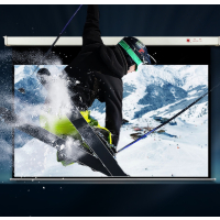 84/100/1204:3白塑玻珠遥控电动幕3D4K高清办公幕16:9/16:10