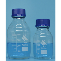 蜀玻 钠钙玻璃试剂瓶蓝盖试剂瓶螺口试剂瓶耐高温丝口试剂瓶 1个 500ml