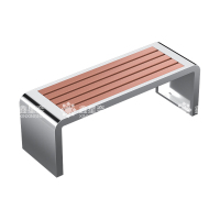 鑫星奈 XXN3112001 不锈钢塑木公园椅广场休闲长椅长凳 1.2米