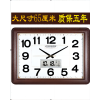 客厅大尺寸简约挂钟家用日历钟表时尚大气时钟挂墙大号石英钟0352项目液晶款