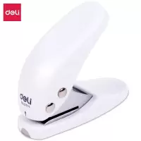 得力 0111单孔打孔机 白色 单次15张 迷你打孔机可爱圆孔洞φ6mm打孔直径