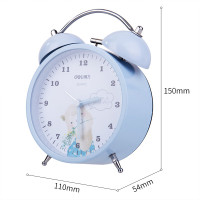 得力(deli)简约夜光学生闹钟 家庭办公闹钟 蓝色8836