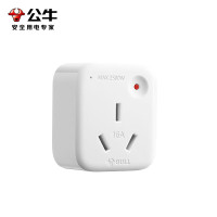 公牛(BULL)空调插座10A转16A转换插头/电源转换器 1位无线10a转16a插头 超功率过载保护GN-901T