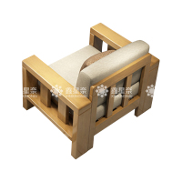 鑫星奈XXN3113001 简约实木沙发原木色实木沙发 单人位