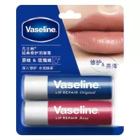 凡士林(VASELINE) 经典修护润唇膏原味+玫瑰(3.5G+3.5G)