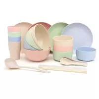 finsybo F-DFC2A 麦秸秆餐具(25件套)