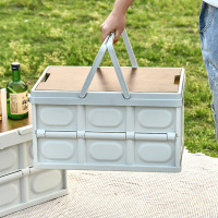 趣游帮 木盖提手款折叠收纳箱 55L(Q515-T)