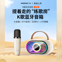 沃品(WOPOW) 5.3音响自带麦克风续航时间长音效好小巧便携户外 K歌蓝牙音箱 无线蓝牙音箱 AP08